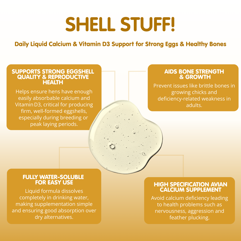 SHELL STUFF! Liquid Calcium Supplement for Chickens