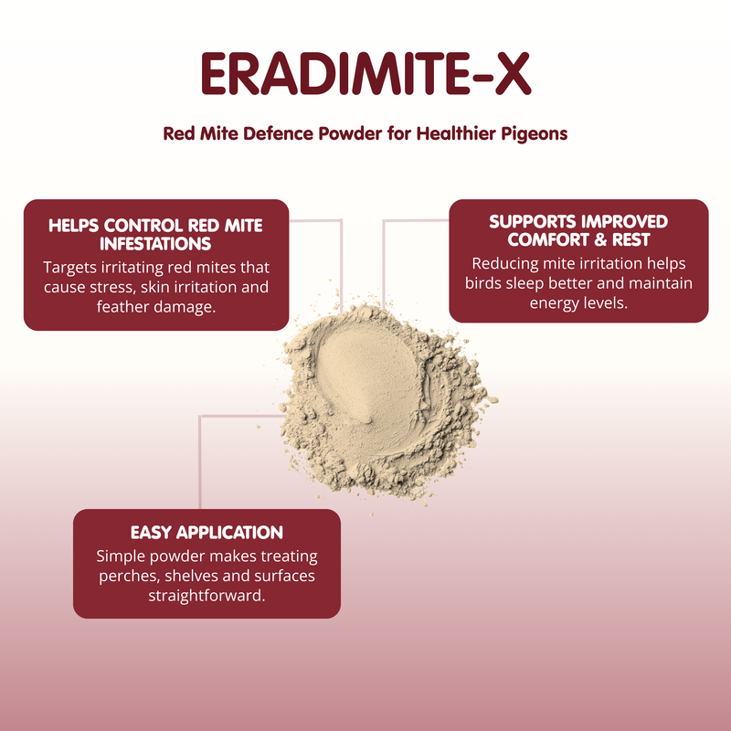 ERADIMITE-X Red Mite Powder for Racing Pigeons
