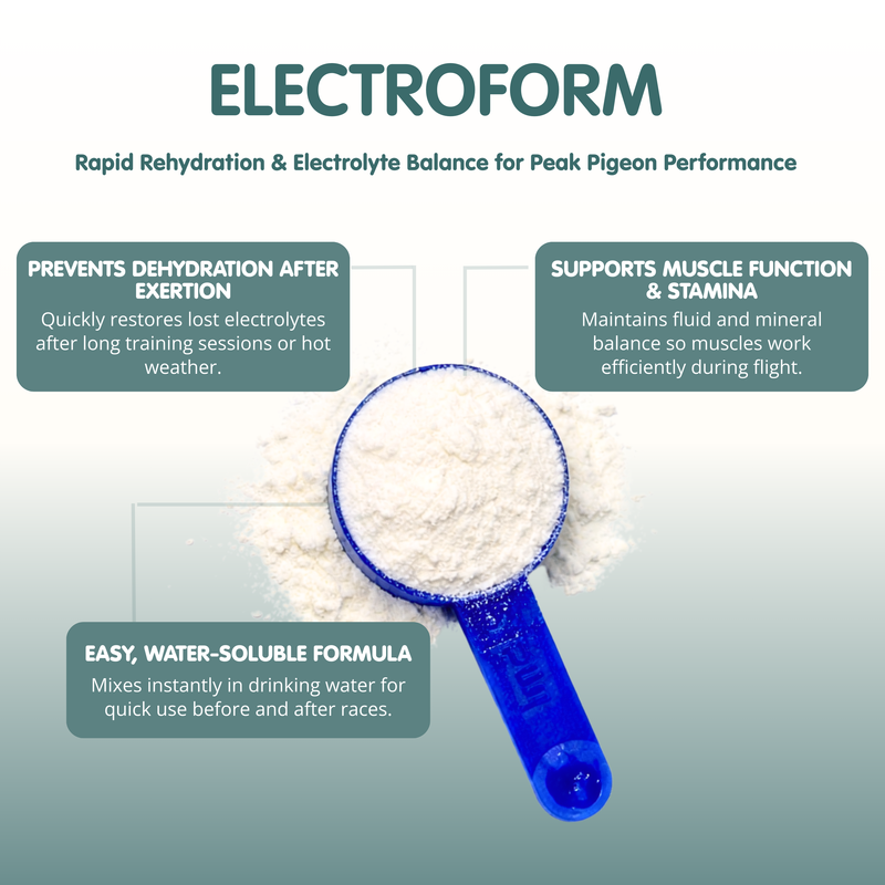 ELECTROFORM Soluble Electrolytes for Racing Pigeons