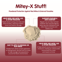 Mitey-X Stuff! Red Mite Powder for Chickens