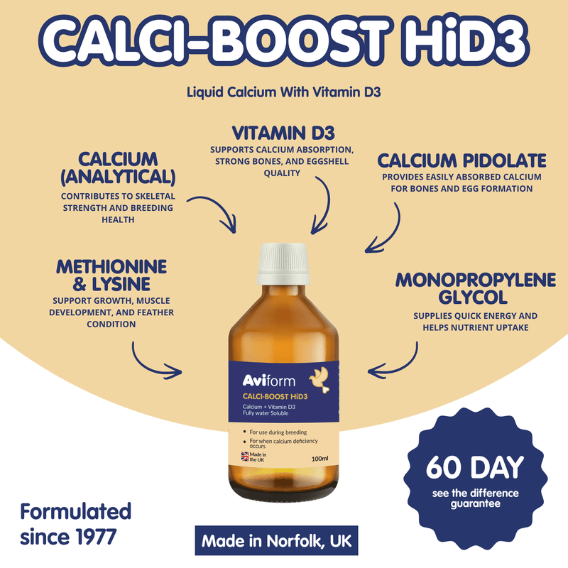NEW CALCI-BOOST HiD3 New Formula Liquid Calcium for Racing Pigeons