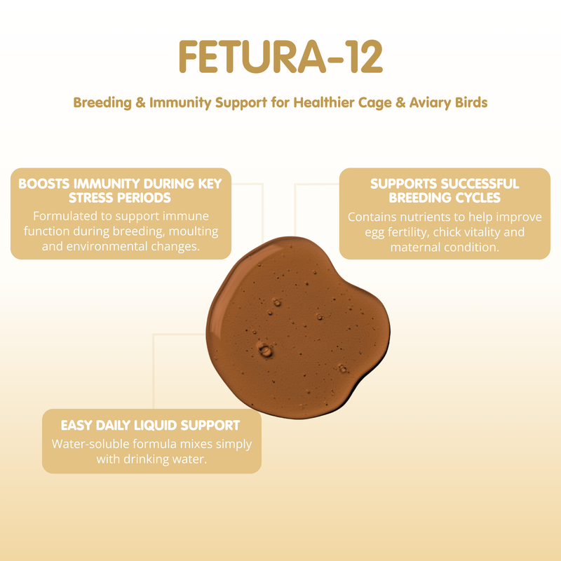 Fetura-12 Liquid Breeding and Immunity Supplement for Cage And Aviary Birds