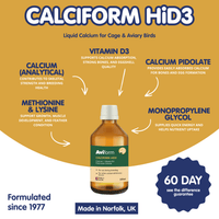 NEW CALCIFORM HiD3 Liquid Calcium for Cage & Aviary Birds