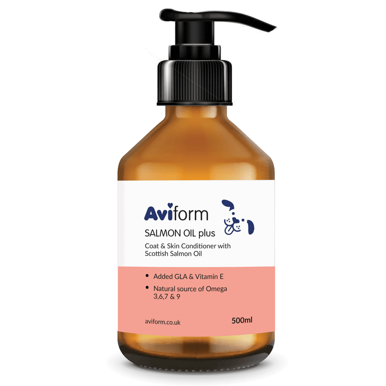 Aviform Salmon Oil Plus coat and skin supplement for dogs